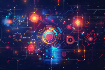 Future Abstract technology gear wheel background 