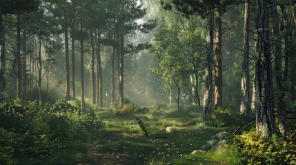 Obraz premium Forest landscape