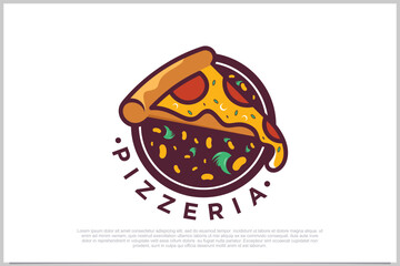 Pizzeria  logo design with logo modern creative concept