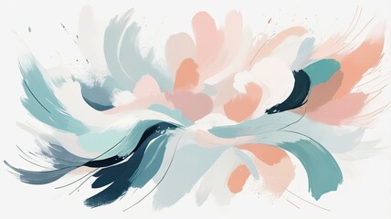 Abstract painting white colors and brush stroke backround