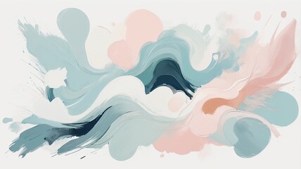Abstract painting white colors and brush stroke backround