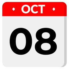 08 Oct Date With Transparent Background