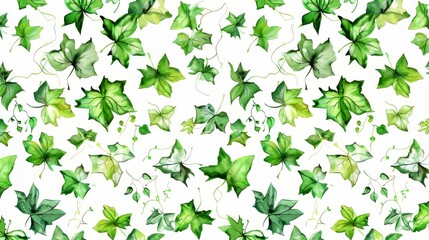  Ivy leaves on white background