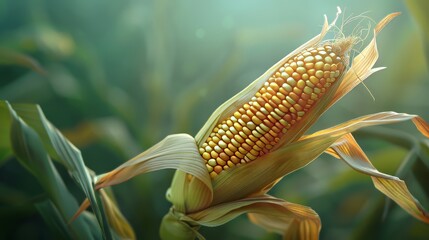 An ear of corn. Thanksgiving background