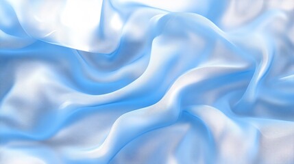 Obraz premium flowy light blue and white fabrics, soft light fabric and silk background