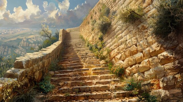 the ancient pilgrim road stairway to the second temple in jerusalem revealed