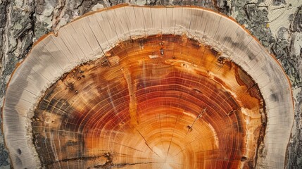 Forest science Cross section of sawn aspen show structure of tree bark phloem bast cambium alburnum sapwood heartwood core Tree has false heartwood dead core physiologically inactive