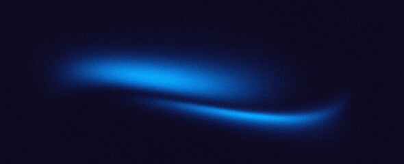 Dark blue black abstract grainy background, glowing vibrant color gradient wave shape, noise texture poster header banner cover design