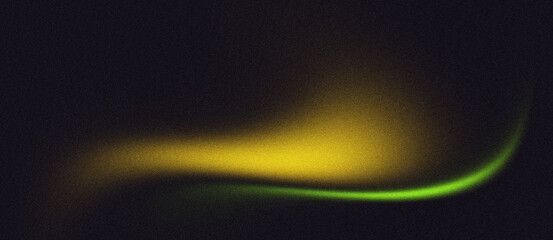 Abstract grainy gradient background, teal green blue yellow color shape black backdrop, noisy...