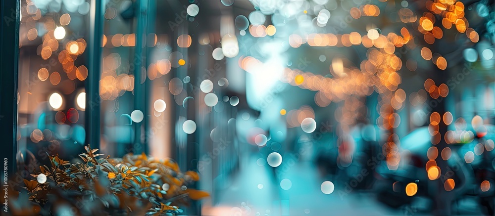 Poster vibrant bokeh. copy space image. place for adding text and design