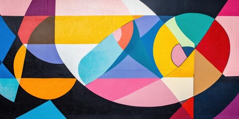 a painting of a colorful abstract design