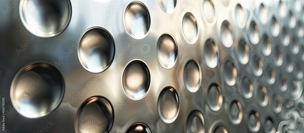 Poster stainless steel texture background with reflective qualities. copy space image. place for adding tex