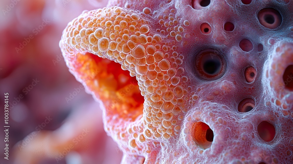 Poster macro photography of a cellular structure