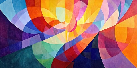 Obraz premium a painting of a colorful abstract design