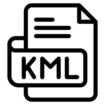 Vector Icon kml, file type, file format, file extension, document