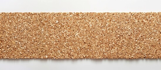 Brown cork board on a white background with copyspace for memos and reminders