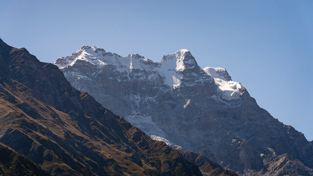 Landscape view of Malika Parbat mountain peak from Saiful Muluk lake, Naran, Kaghan valley, Khyber Pakhtunkhwa, Pakistan