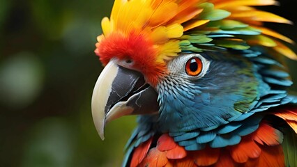 Fototapeta premium Close up of a colorful macaw