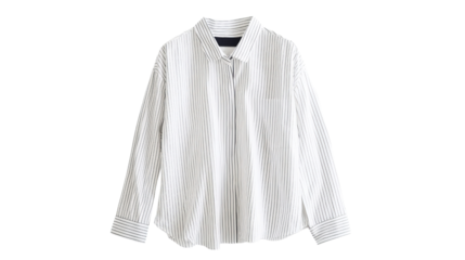 White Striped Long Sleeve Shirt.