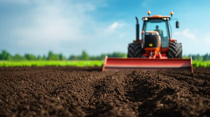 Fototapeta premium Innovative plows, advanced soil preparation tools