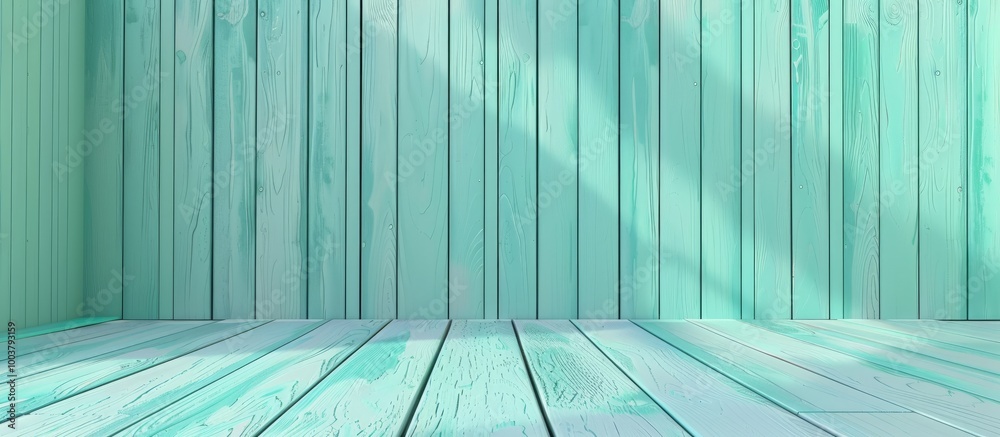 Wall mural mint green wood. copy space image. place for adding text and design
