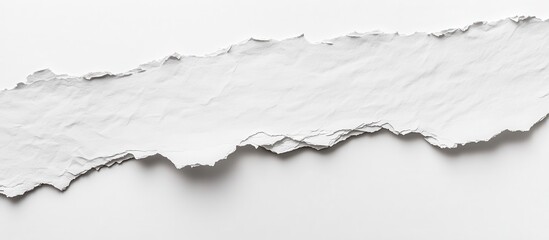 Torn White Paper on White Background - Minimalist Abstract Texture for Creative Design and Art Projects