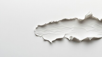 Torn White Paper on Minimalist Background - Abstract Texture and Design Element for Creative Projects and Presentations
