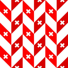 Fototapeta premium swiss flag pattern. chevron background. vector illustration