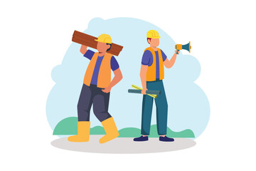 Labour Day Flat Design Illustration