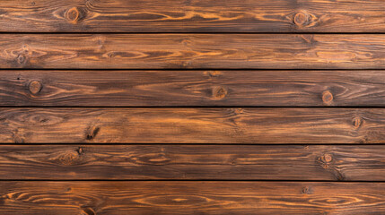 Naklejka premium Natural wood texture with rich brown tones arranged in horizontal planks for a rustic look
