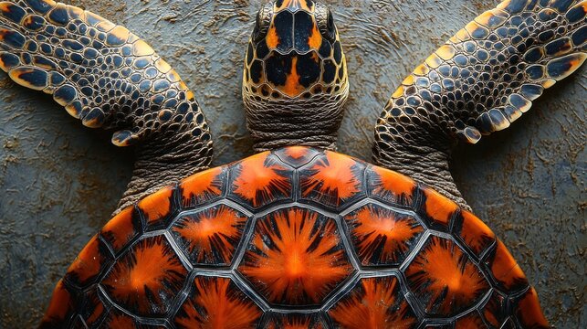 Stunning Close-Up of a Turtle's Shell Pattern