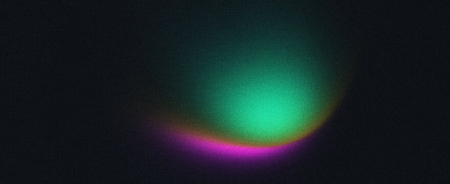 Grainy gradient background, dark green pink black abstract noise texture banner, poster header backdrop design
