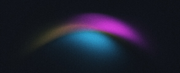 Grainy gradient abstract background blue pink yellow glowing shape, black backdrop banner poster...