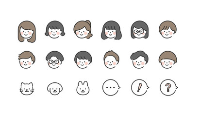 人物イラスト　アイコンセット
