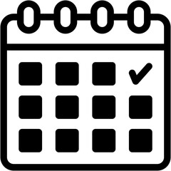 Vector Icon Calendar, Date, Time, Schedule, Organization, Interface