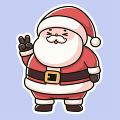 a cartoon of santa claus vector