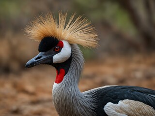 Fototapeta premium Black crowned crane