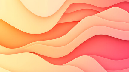 A gradient abstract background with warm colors transitioning from deep orange to soft peach, evoking the warmth of a sunset in a minimalist design.