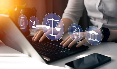 Business legal services, advice, justice and law. Services and legal consultancy concept.	