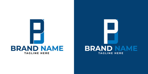  pb logo design template illustration vector 
