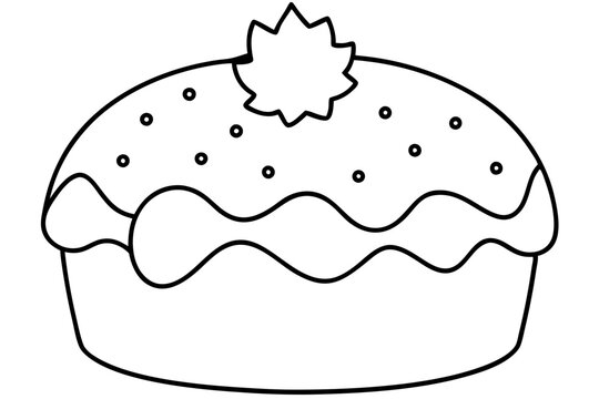 recommend clip art: Coloring page bold line art Christmas Fudge