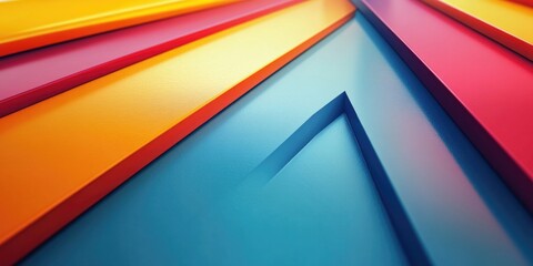 Vivid Abstract Art with Colorful Slats and Stripes