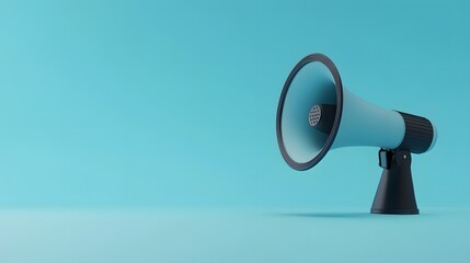 Megaphone with copy space 3d background. 3d rendering. 