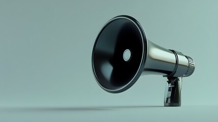 Megaphone with copy space 3d background. 3d rendering. 