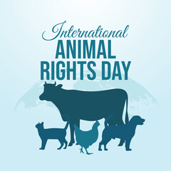 vector graphic of International Animal Rights Day ideal for International Animal Rights Day celebration.