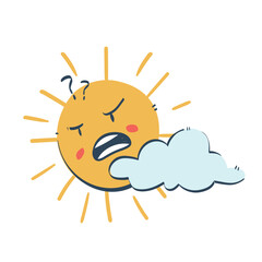 confused sun illustration