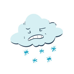 disgusted cloud illustration