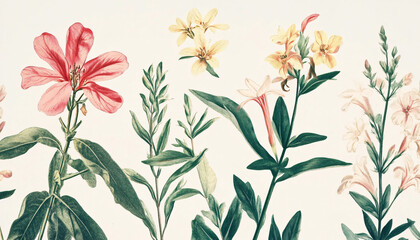 Fototapeta premium seamless background with flowers