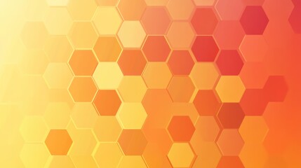 Abstract Honeycomb Design with Gradient Orange and Yellow Tones