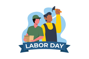 Labour Day Flat Design Illustration